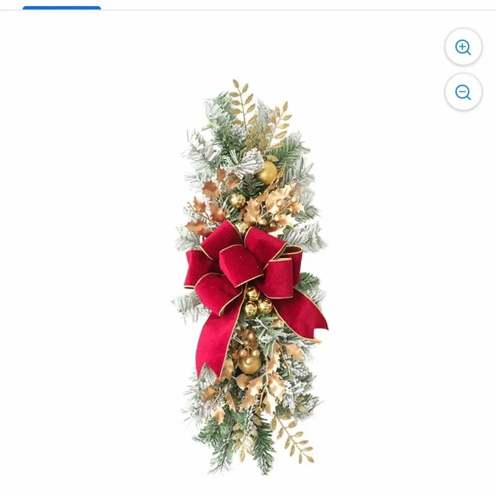Festive Red Velvet Bow Holiday with Gold Accents